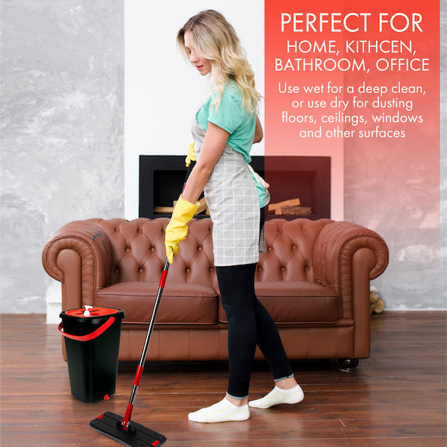 best bathroom flooring mop - Spot Less Flat Mop