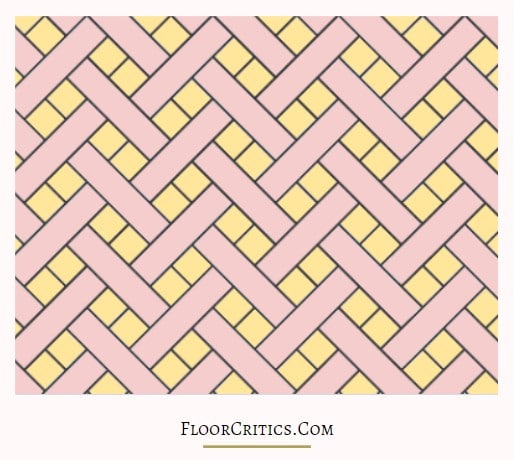 Dot and dash herringbone pattern