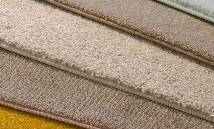 Light-colored plain hypoallergenic wool carpets