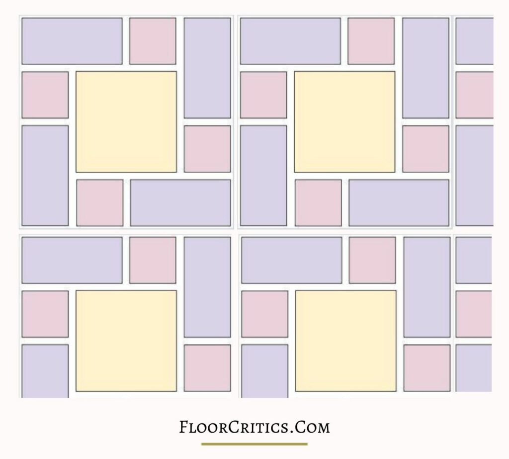 Soldiered tile layout patterns