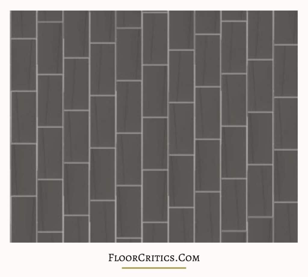 Stepped vertical brickwork rectangular tile patterns